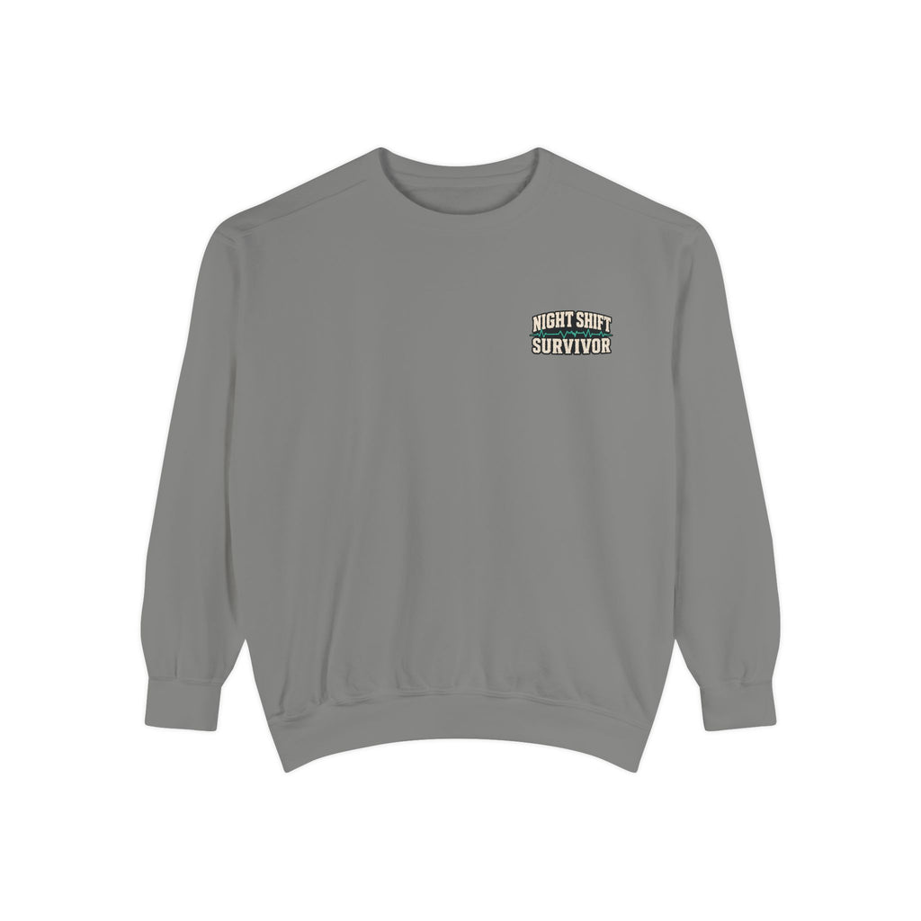 Night Shift Survivor Sweatshirt — Crewneck for Nurses & Healthcare Workers
