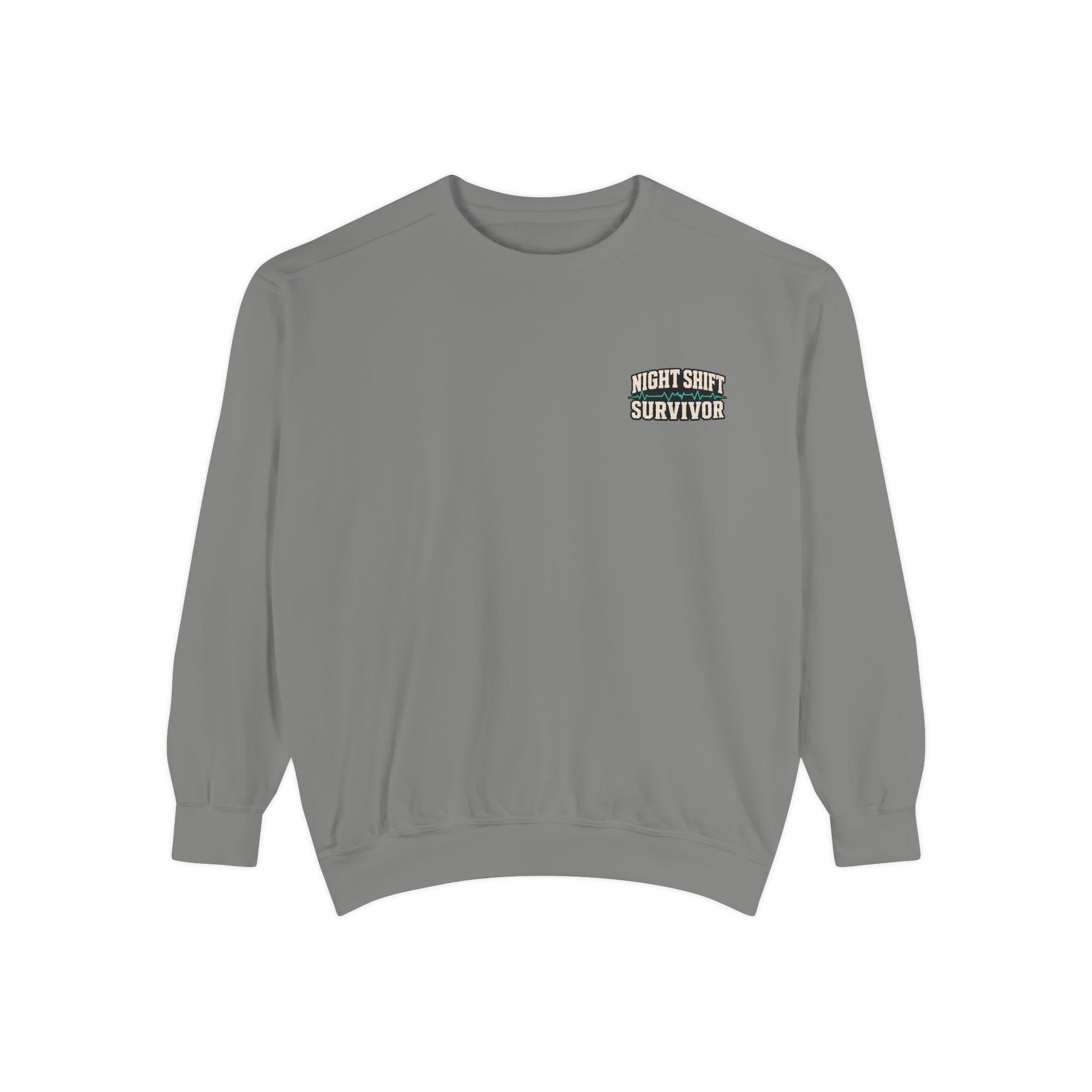 Night Shift Survivor Sweatshirt — Crewneck for Nurses & Healthcare Workers