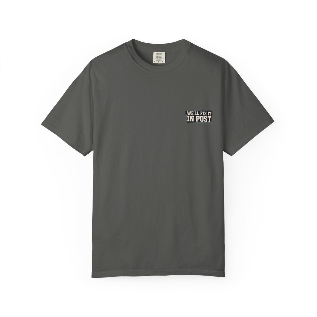 We'll Fix It In Post T-Shirt — Film Crew Vintage Camera Tee