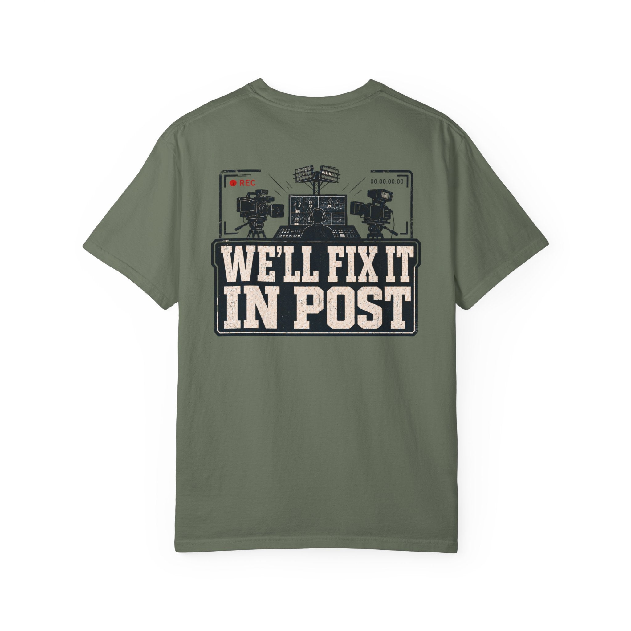 We'll Fix It In Post T-Shirt — Film Crew Vintage Camera Tee
