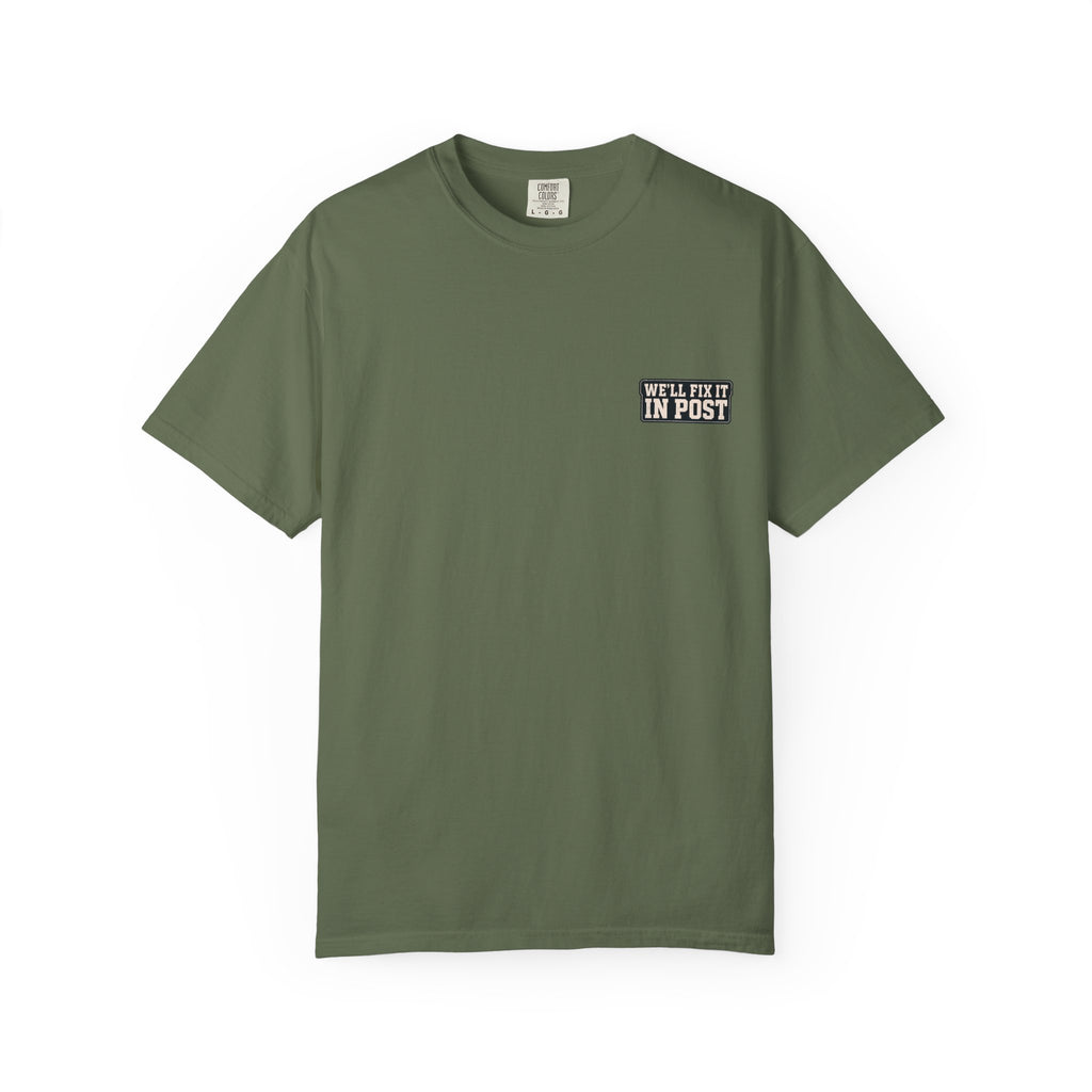We'll Fix It In Post T-Shirt — Film Crew Vintage Camera Tee