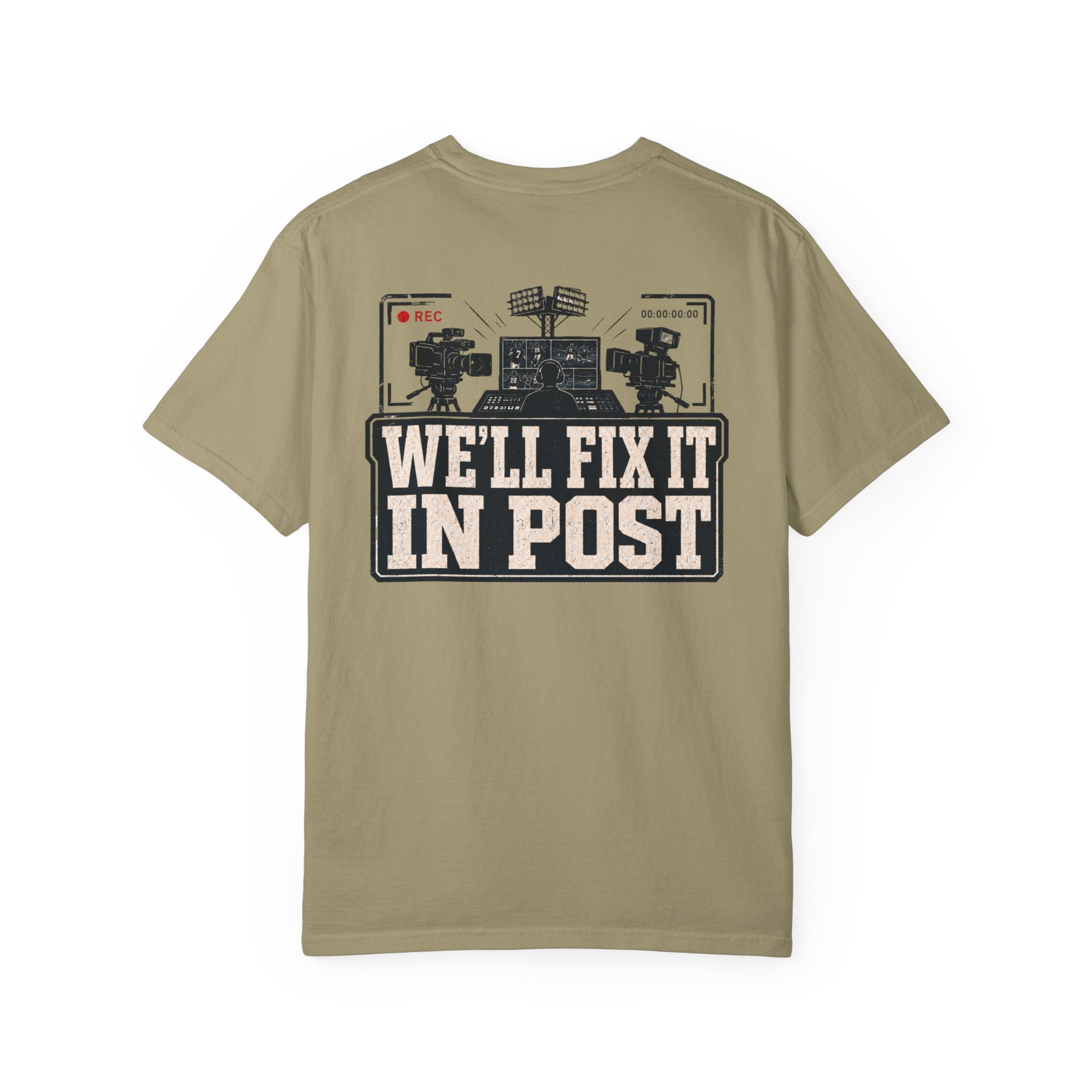 We'll Fix It In Post T-Shirt — Film Crew Vintage Camera Tee
