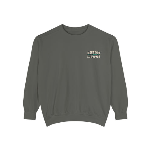 Night Shift Survivor Sweatshirt — Crewneck for Nurses & Healthcare Workers